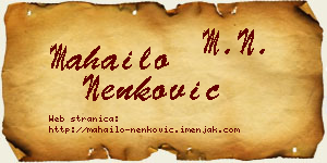Mahailo Nenković vizit kartica